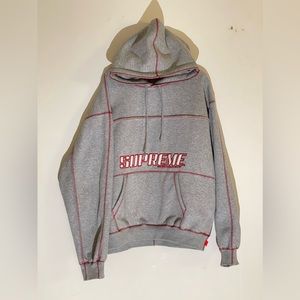 Supreme coverstitch hooded size L